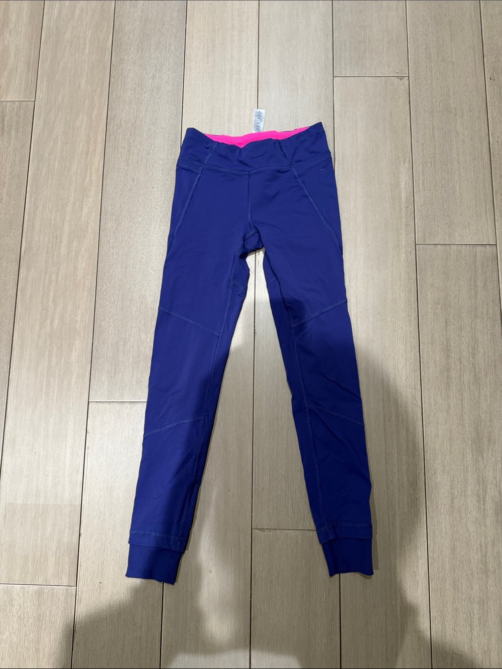 Ivivva Purple Kids Leggings with Pink Waistband